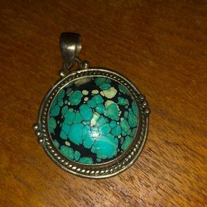 Blue stone sterling pendant 3for $15
